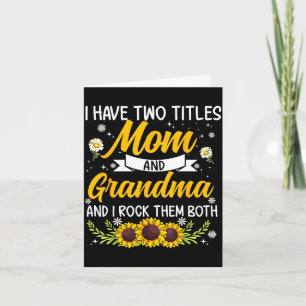 Twee titels mama en oma grappige moederdag kaart