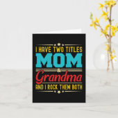 Twee Titels Mama En Oma Grappige Moederdag Kaart (Gele Bloem)