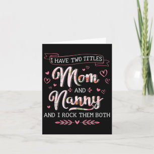 Twee titels moeder nanny oma Moederdag kerst Kaart