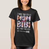 Twee titels Mom Rock Beide Bloemen Bloemen Liefde  T-shirt (Voorkant)