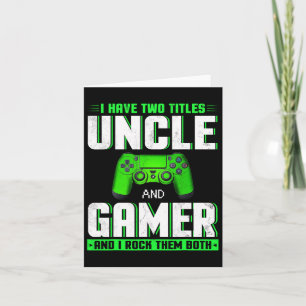 Twee Titels Oom En Gamer Fijne Vaderdag Kaart