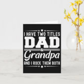 Twee Titels Papa En Opa Grappige Vaderdag Kaart (Gele Bloem)