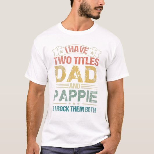 Twee titels: papa en papa t-shirt (Voorkant)