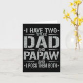 Twee Titels Papa En Papaw Grappige Vaderdag P Kaart (Gele Bloem)
