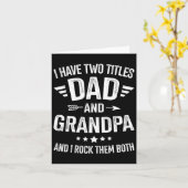 Twee titels Papa Opa voor Vaderdag Verjaardag Ch Kaart (Gele Bloem)
