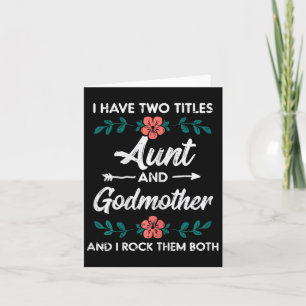 Twee Titels tante Godmoeder Moederdag tante Aunty Kaart