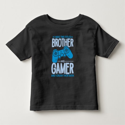 Twee titels verpletteren Broer en Gamer Kinder Shirts (Voorkant)