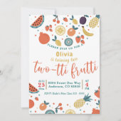 TWEE-titi Fruitti | Uitnodiging voor de tweede ver (Voorkant)