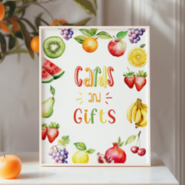 Twee-titi frutti verjaardagskaarten en geschenken poster