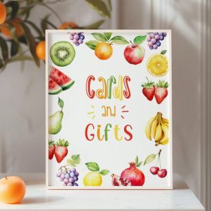 Twee-titi frutti verjaardagskaarten en geschenken poster