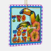 Twee Toekans Keramisch Ornament (Rechts)