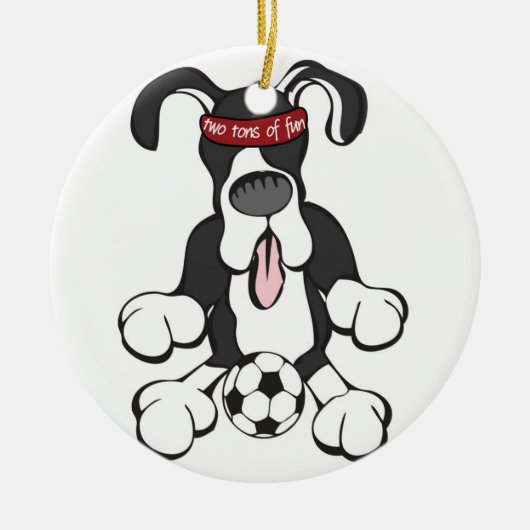 Twee ton vun-versiering keramisch ornament (Voorkant)