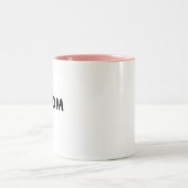 Twee-Tone Aangepaste ROZE mok lege sjabloon - 330m (Center)