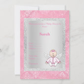  TWEE TONE ANGEL BABY SHOWER INVITE KAART (Achterkant)