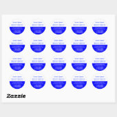 Twee Tone Blue en White Business/Profile Ronde Sticker (Vel)