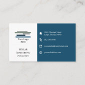 Twee Tone Blue White, je Logo pictogrammen één ver Visitekaartje (Voorkant)