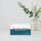 Twee Tone Blue White, professioneel Visitekaartje (Staand voorkant)