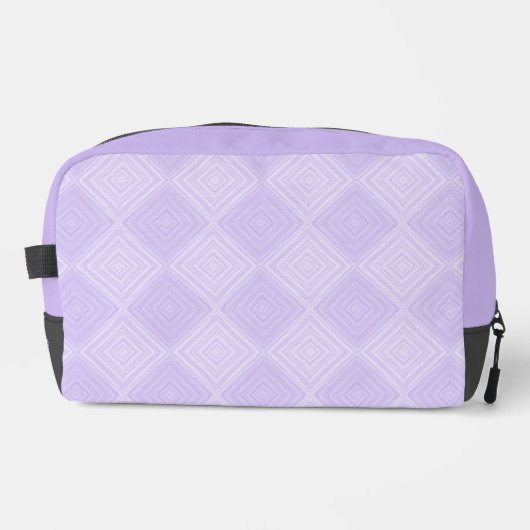 Twee Tone Diamond Lila en Witte Naam Washbag Toilettasje (Voorkant)