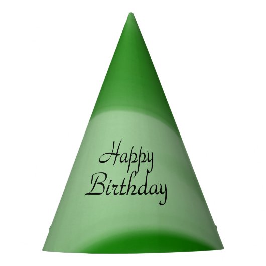 Twee Tone Emerald Swirl Birthday Feesthoedjes (Voorkant)