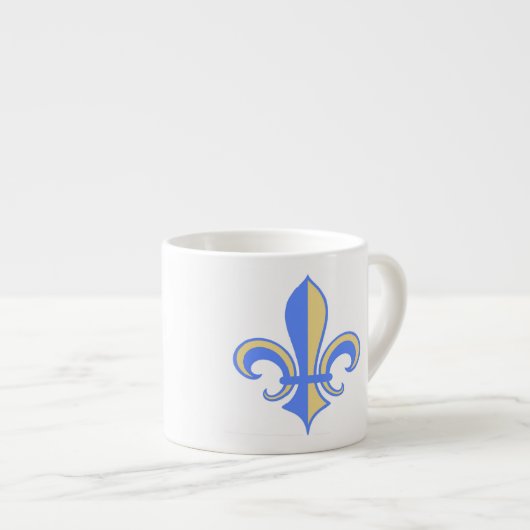 Twee Tone Fleur-de-Lis Espresso Kop (Voorkant rechts)
