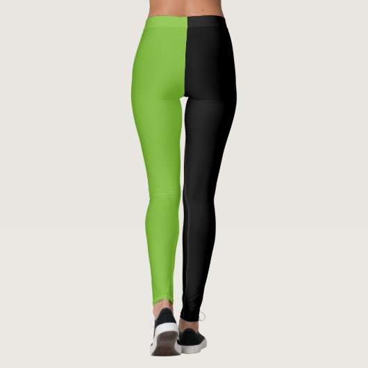 Twee Tone Green Black Halloween Leggings (Achterkant)