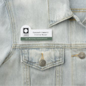 Twee Tone Green White, afdeling Naam Logo Naamplaatje (In situ)