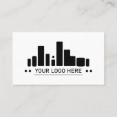 Twee Tone Groen Uw Profiel Foto & Logo Visitekaartje (Achterkant)