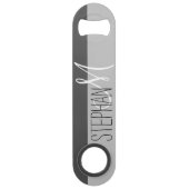 Twee Tone Huwelijk Herdenkingsmonogram Speed Flessenopener (Achterkant)