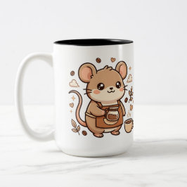 Twee-Tone Kawaii Koffiemuismok Tweekleurige Koffiemok