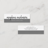 Twee Tone Kleurenblok Zwart Handtekening Mini Visitekaartje (Voorkant / Achterkant)