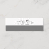 Twee Tone Kleurenblok Zwart Handtekening Mini Visitekaartje (Achterkant)