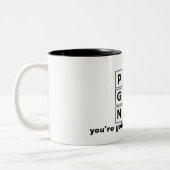 Twee-Tone koffiemok 'je vrouw is zwanger' Tweekleurige Koffiemok (Links)
