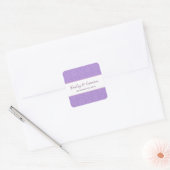 Twee Tone Lavender Paars Damask Wedding V62 Vierkante Sticker (Envelop)