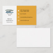 Twee Tone Marigold Wit Uw Logo Pictogrammen Een Zi Visitekaartje (Voorkant / Achterkant)