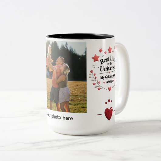 Twee-Tone Mok – Gepersonaliseerde 15 oz Gift (Voorkant rechts)