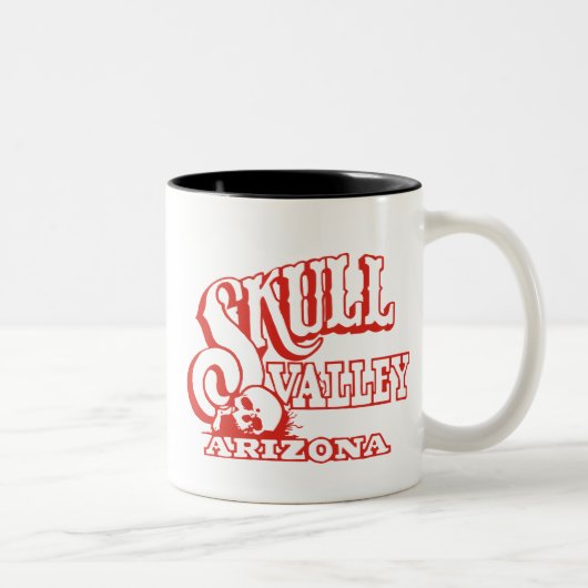 Twee Tone Mok w/ Skull Valley, Arizona Logo (Rechts)