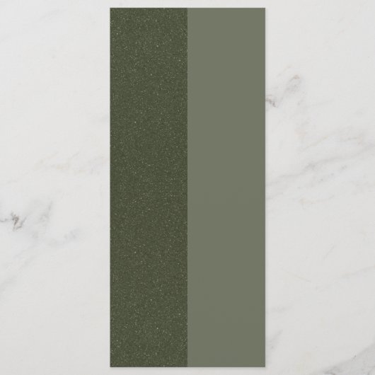 Twee-Tone Mosgroene Gestructureerde Platte Menu – (Voorkant)