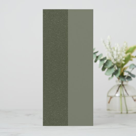 Twee-Tone Mosgroene Gestructureerde Platte Menu – (Staand voorkant)