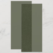 Twee-Tone Mosgroene Gestructureerde Platte Menu – (Voorkant / Achterkant)