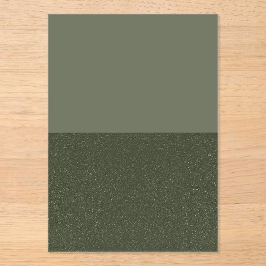 Twee-Tone Moss Green Acryl Uitnodigen - Uitnodigingen (Voorkant)