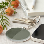 Twee-Tone Moss Groene Acryl Sleutelhanger – Aanpas (Voorkant Rechts)