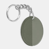 Twee-Tone Moss Groene Acryl Sleutelhanger – Aanpas (Voorkant Links)