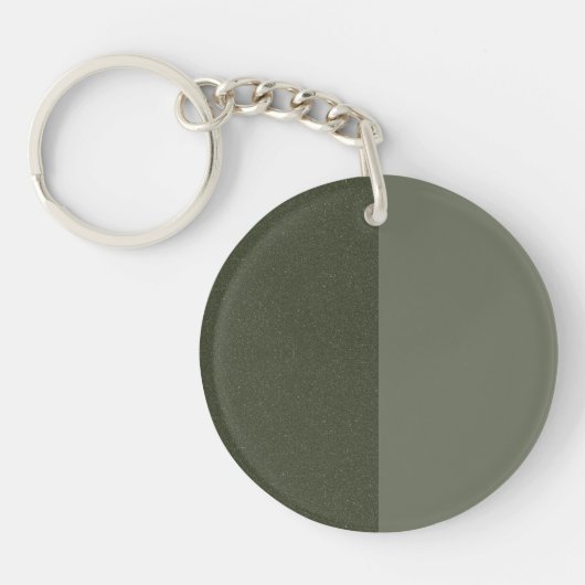 Twee-Tone Moss Groene Acryl Sleutelhanger – Aanpas (Voorkant)
