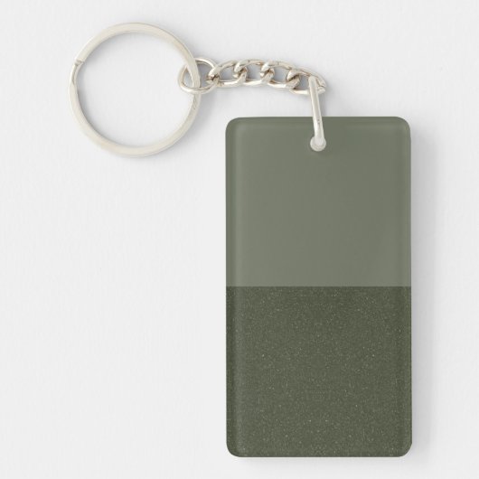 Twee-Tone Moss Groene Acryl Sleutelhanger – Horizo (Voorkant)
