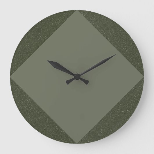 Twee-Tone Moss Groene Diamanten Klok (Voorkant)