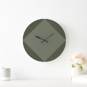 Twee-Tone Moss Groene Diamanten Klok (Huis)