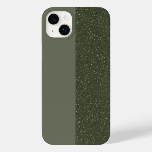 Twee-Tone Moss Groene iPhone 14 Plus Hoesje (Custo (Achterkant)