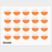 Twee Tone Oranje en Witte Zaken/Profiel Ronde Sticker (Vel)