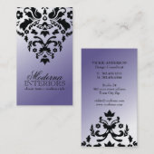 Twee Tone Paarse Damask Visitekaartje (Voorkant / Achterkant)