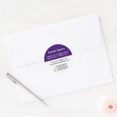 Twee Tone Paarse en Witte Zaken/Profiel Ronde Sticker (Envelop)